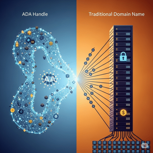 What the heck is the difference between a Cardano Ada Handle and a Domain Name?