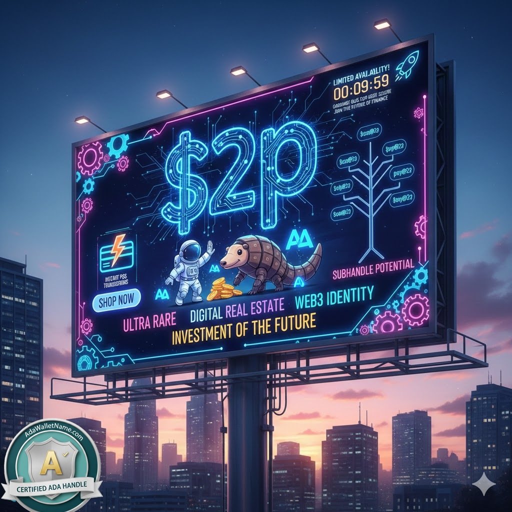 Premium Cardano Ada Handle $2p for Sale